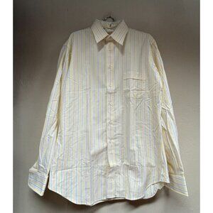 The Custom Shop Shirtmakers Men's White and Red Striped Button-Up Shirt Casual